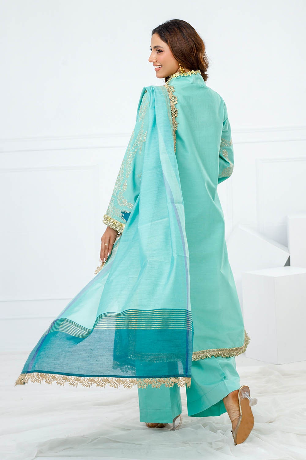 Gul Ahmed | Festive Eid 25 | FE-52083 S Pastel Blue Lawn