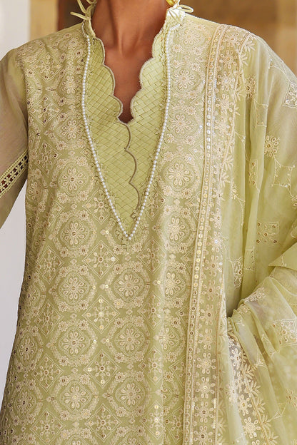 Gul Ahmed | Festive Eid 25 | FE-52089 M Pastel Mint Paper Cotton