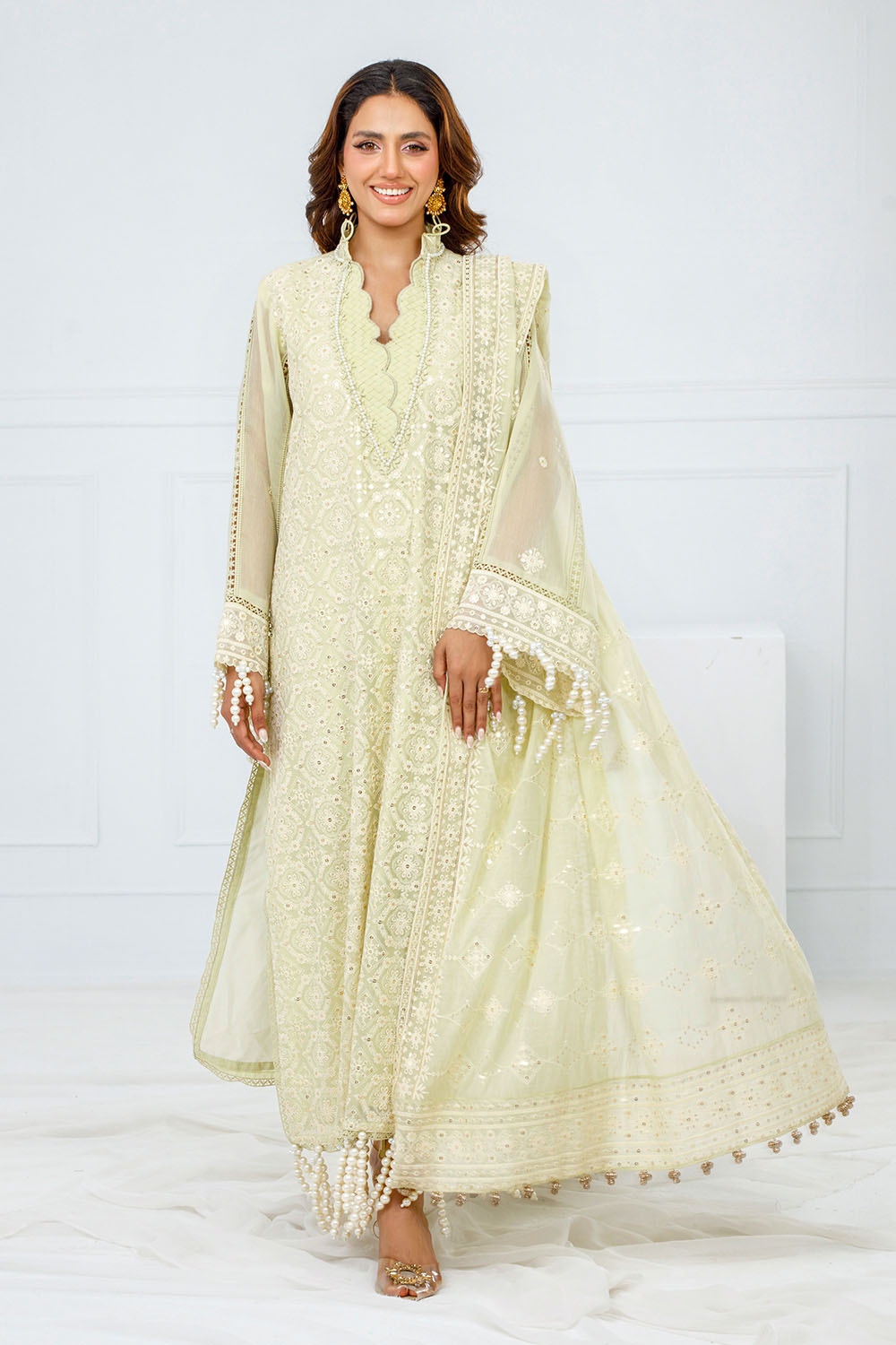 Gul Ahmed | Festive Eid 25 | FE-52080 L Dust Yellow Paper Cotton
