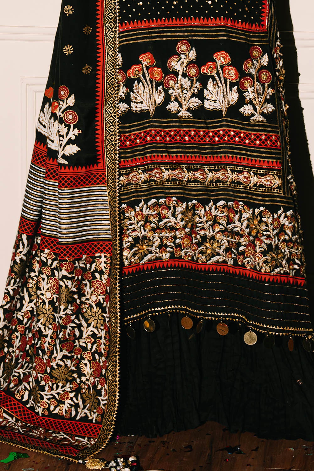 Gul Ahmed | Festive Eid 25 | FE-52091 XL Black Raw Silk