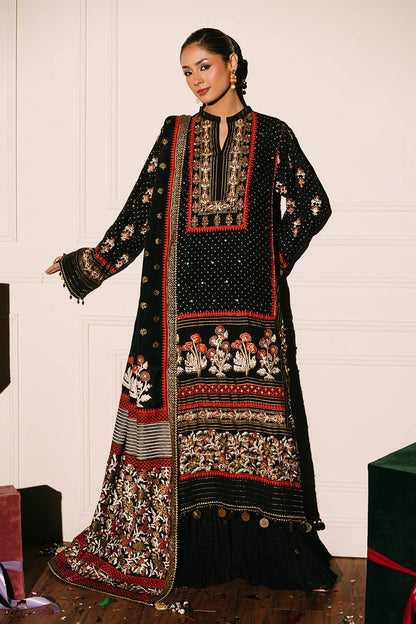 Gul Ahmed | Festive Eid 25 | FE-52091 M Black Raw Silk