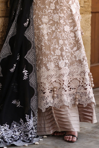 Gul Ahmed | Festive Eid 25 | FE-52099 L Pale Brown Net