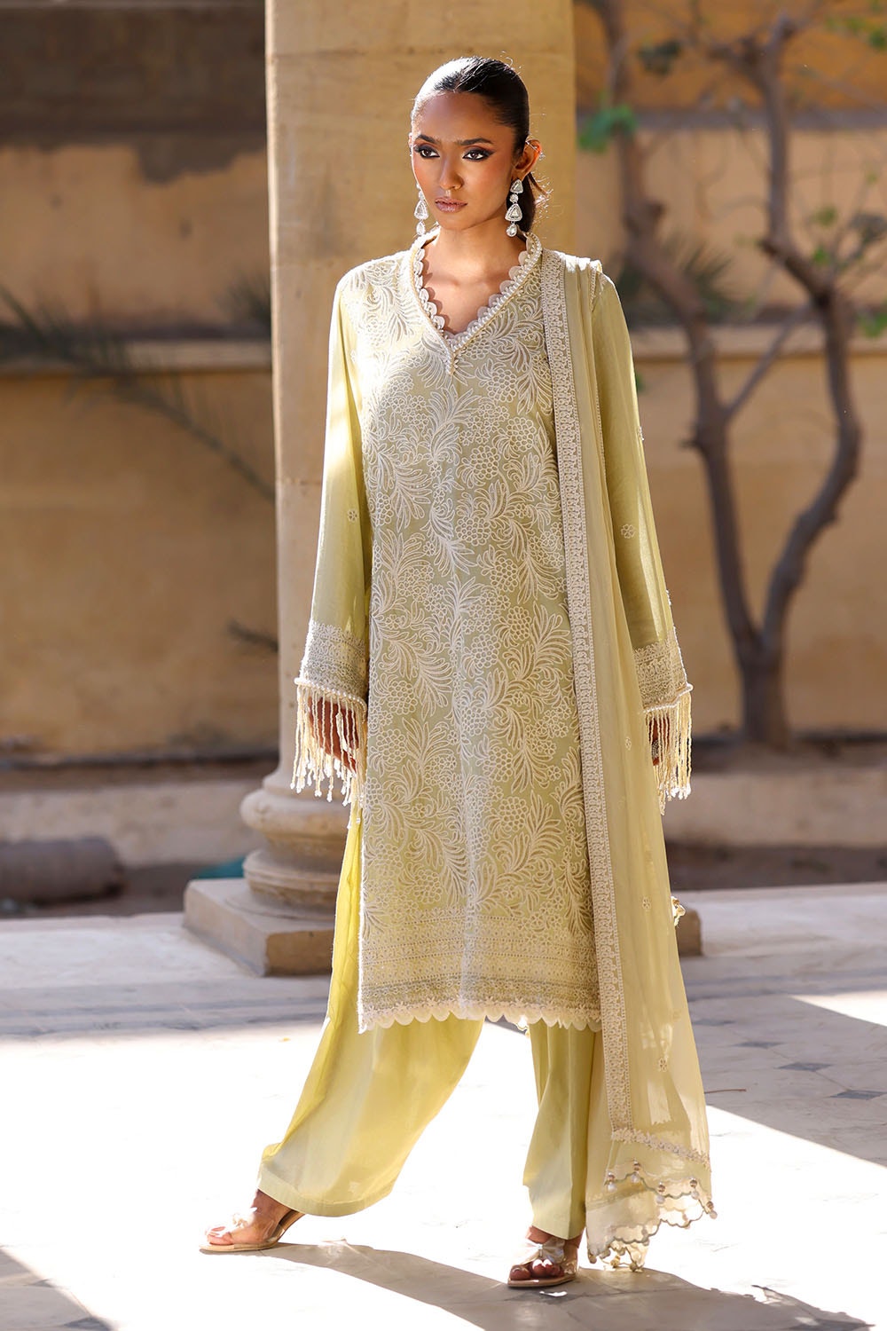 Gul Ahmed | Festive Eid 25 | FE-52104 XS Beige Lawn