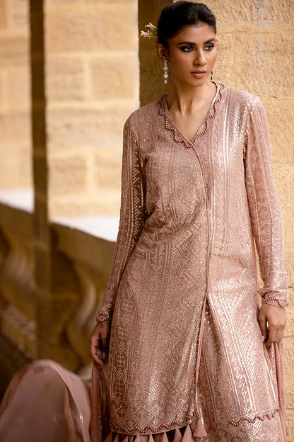 Gul Ahmed | Festive Eid 25 | FE-52132 XL Rosy Brown Chiffon
