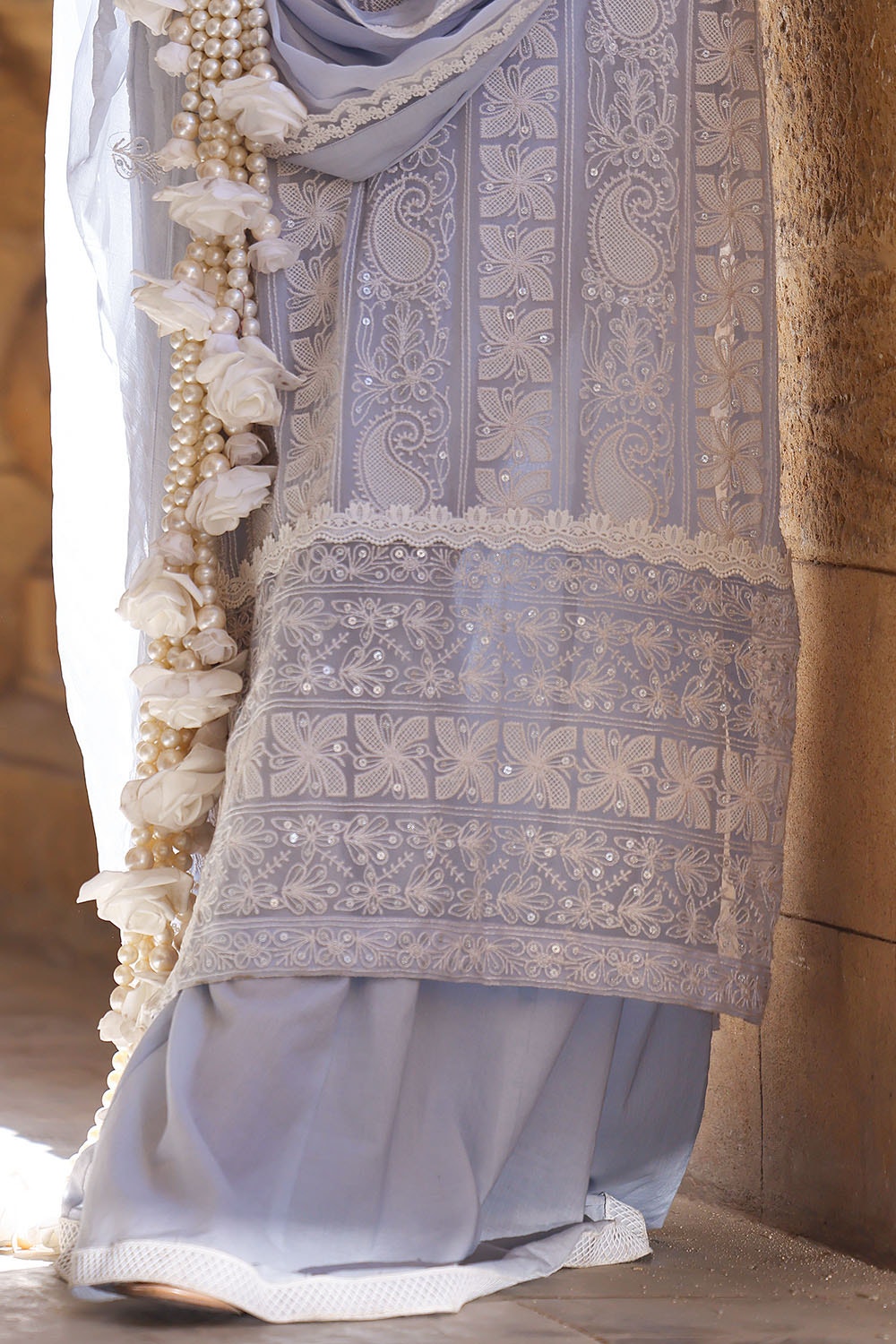 Gul Ahmed | Festive Eid 25 | FE-52149 L Pastel Blue Chiffon
