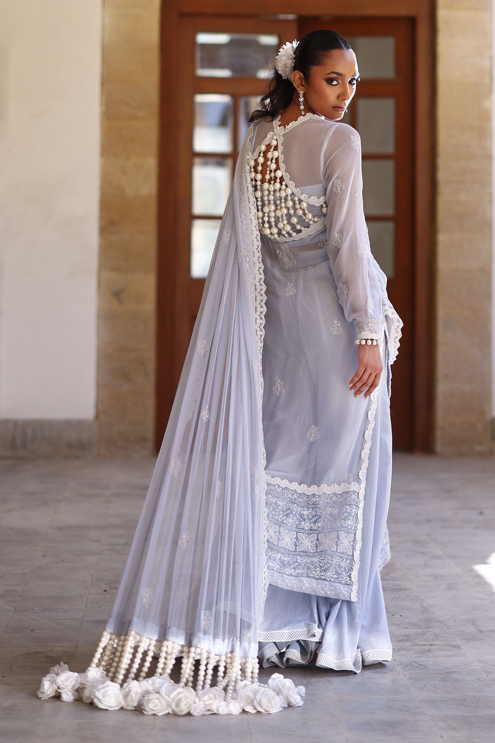Gul Ahmed | Festive Eid 25 | FE-52149 S Pastel Blue Chiffon
