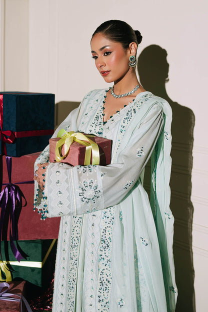 Gul Ahmed | Festive Eid 25 | FE-52153 XL Ice Blue Paper Cotton