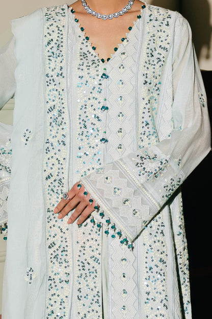 Gul Ahmed | Festive Eid 25 | FE-52153 L Ice Blue Paper Cotton