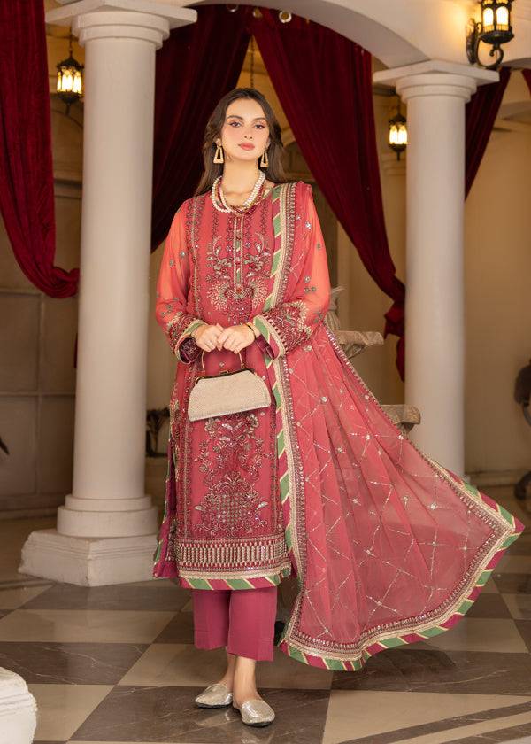 Strawberry | Rimjhim Chiffon Collection | FLS-RJ-003 - Pakistani Designer Dress - by Strawberry | Type: Formal - 100% Original at Saira Sultan