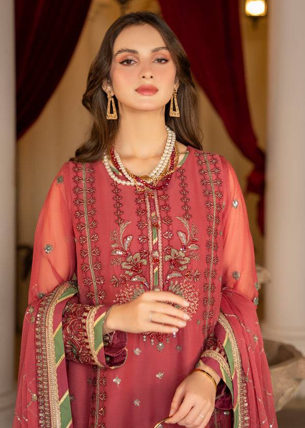 Strawberry | Rimjhim Chiffon Collection | FLS-RJ-003 - Pakistani Designer Dress - by Strawberry | Type: Formal - 100% Original at Saira Sultan