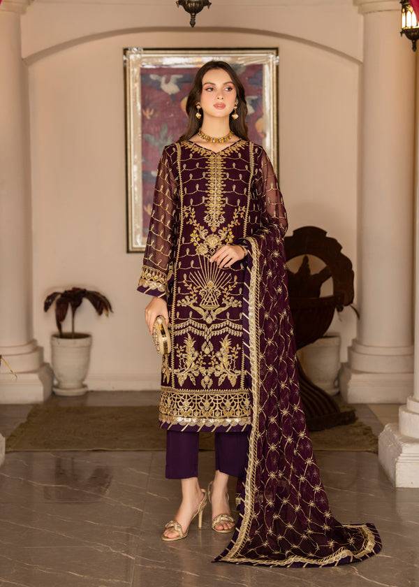 Strawberry | Rimjhim Chiffon Collection | FLS-RJ-004 - Pakistani Designer Dress - by Strawberry | Type: Formal - 100% Original at Saira Sultan