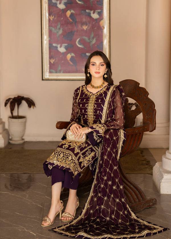 Strawberry | Rimjhim Chiffon Collection | FLS-RJ-004 - Pakistani Designer Dress - by Strawberry | Type: Formal - 100% Original at Saira Sultan
