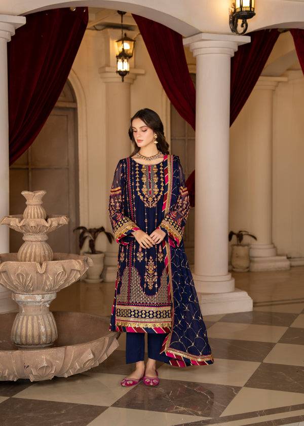 Strawberry | Rimjhim Chiffon Collection | FLS-RJ-005 - Pakistani Designer Dress - by Strawberry | Type: Formal - 100% Original at Saira Sultan