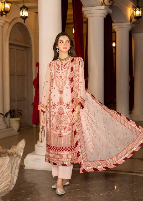 Strawberry | Rimjhim Chiffon Collection | FLS-RJ-006 - Pakistani Designer Dress - by Strawberry | Type: Formal - 100% Original at Saira Sultan