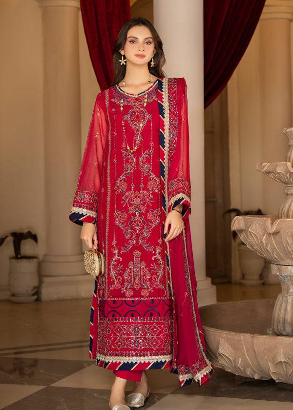 Strawberry | Rimjhim Chiffon Collection | FLS-RJ-007 - Pakistani Designer Dress - by Strawberry | Type: Formal - 100% Original at Saira Sultan
