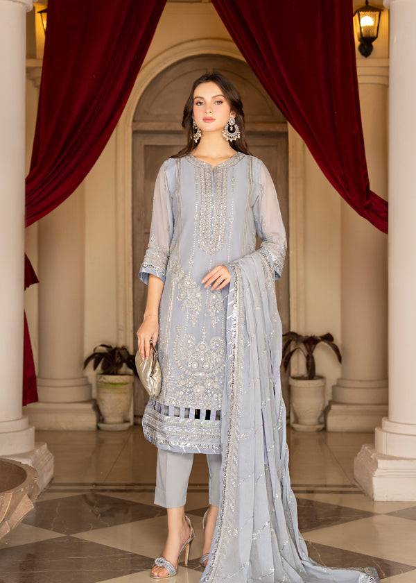 Strawberry | Rimjhim Chiffon Collection | FLS-RJ-008 - Pakistani Designer Dress - by Strawberry | Type: Formal - 100% Original at Saira Sultan