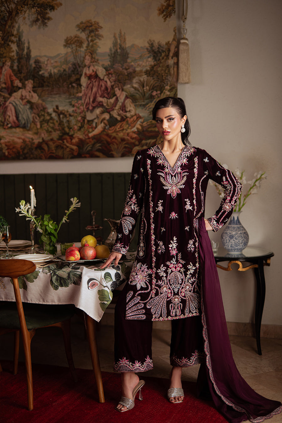 Saira Rizwan | Velvet Pret 25 | SHABNAM-SRVP25-05 by Saira Rizwan - Designer Dress - Type : Ladies Clothes - Available at Saira Sultan - 100% Original 