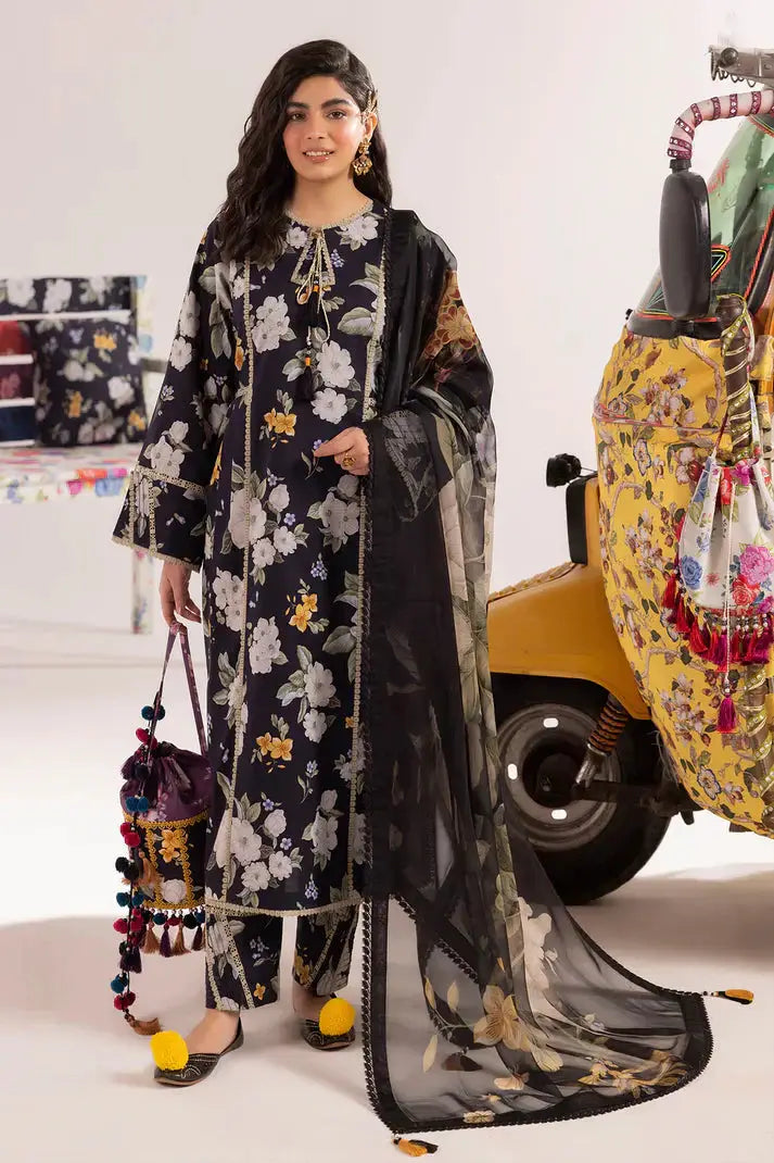 Alizeh | Sheen Lawn Prints 24 | Flora - Pakistani Designer Dress - by Alizeh | Type: Luxury - 100% Original at Saira Sultan