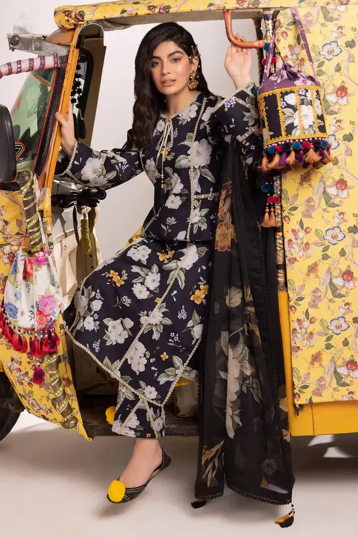 Alizeh | Sheen Lawn Prints 24 | Flora - Pakistani Designer Dress - by Alizeh | Type: Luxury - 100% Original at Saira Sultan