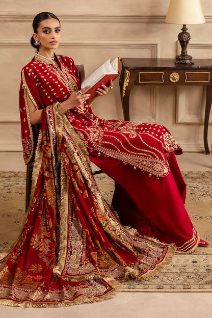 Gul Ahmed | Festive Eid 25 | PM-52044 XL Haute Red Lawn