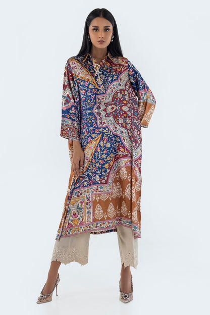 Sana Safinaz | Silk Tunics | FW24STP801 S Multicolor Poly Satin