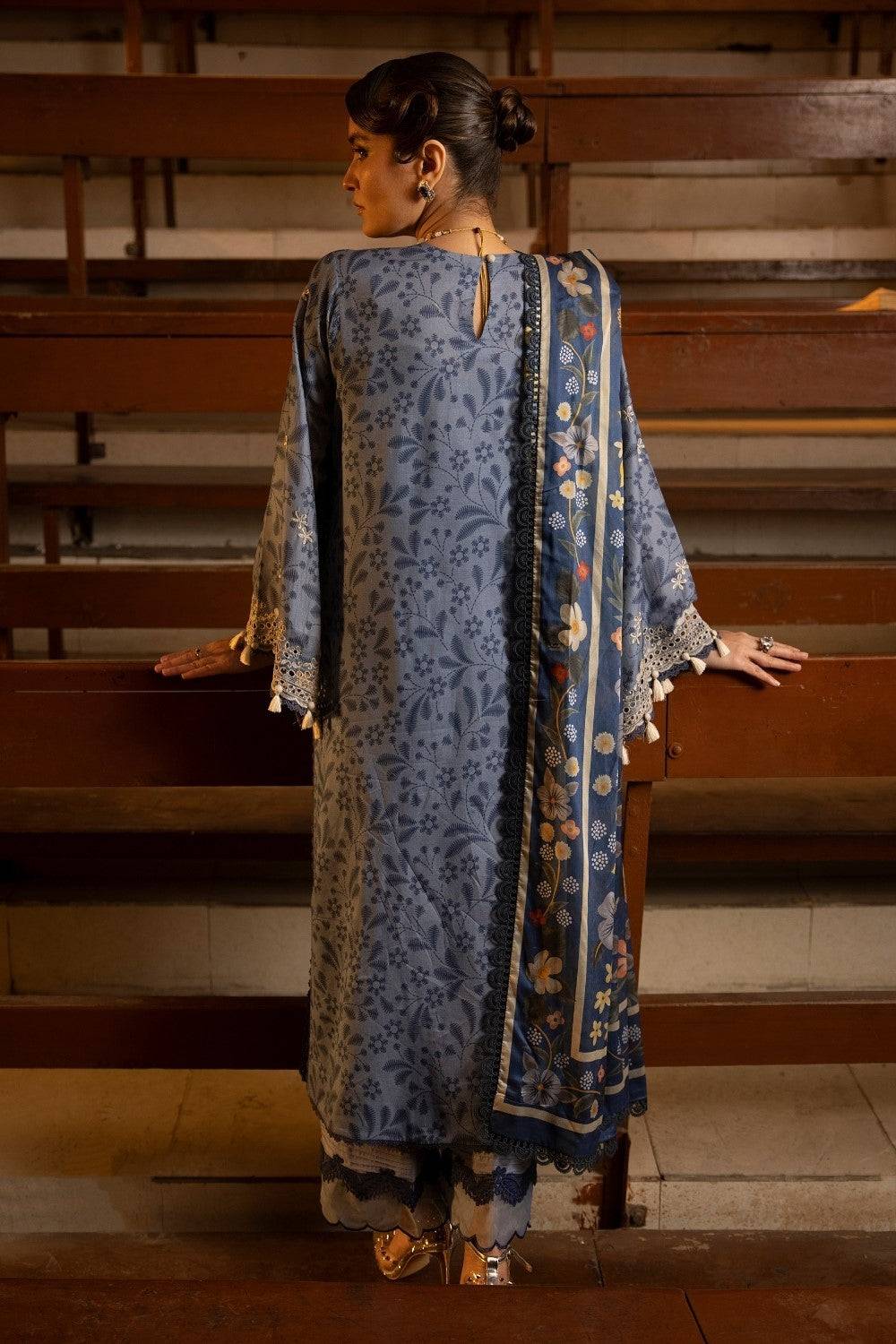 Ittehad | Embroidered Lawn | I-15 - Pakistani Designer Dress - by Ittehad | Type: Luxury - 100% Original at Saira Sultan
