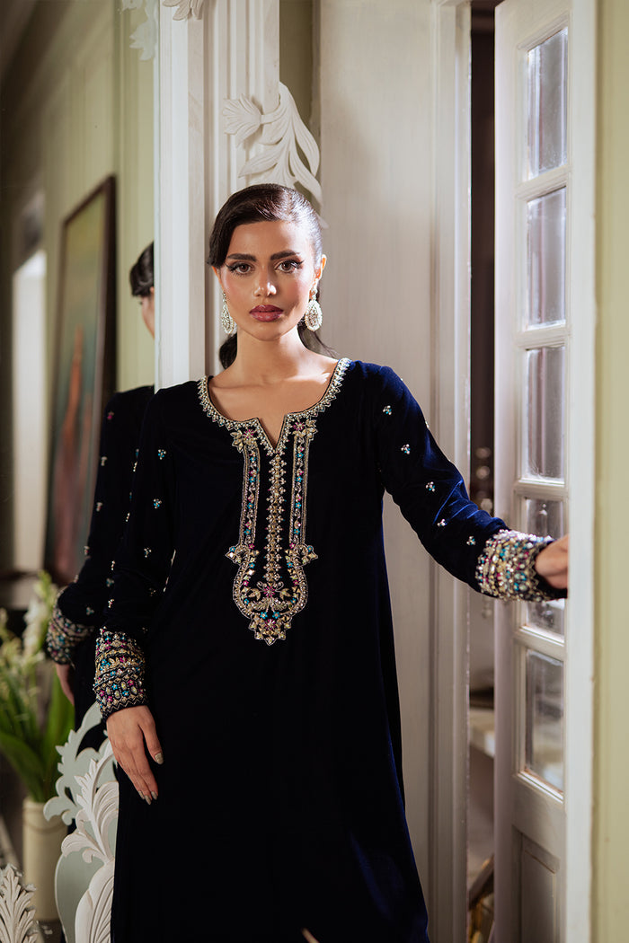 Saira Rizwan | Velvet Pret 25 | ZEHRA-SRVP25-01 by Saira Rizwan - Designer Dress - Type : Ladies Clothes - Available at Saira Sultan - 100% Original 