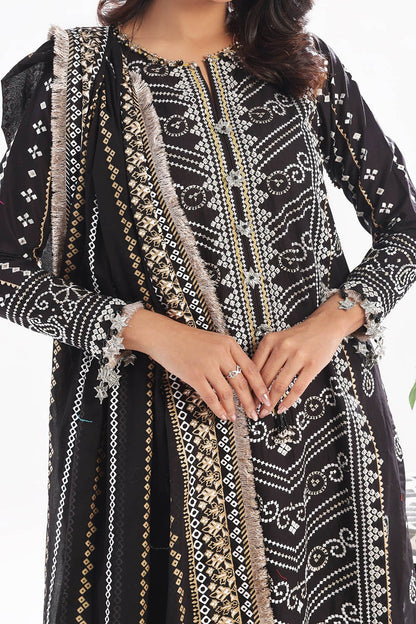 Gul Ahmed | Chunri Lawn 25 | CL-52407 M Black Lawn