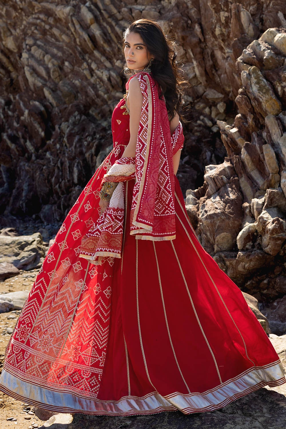 Gul Ahmed | Chunri Lawn 25 | CL-52442 XL Red Lawn