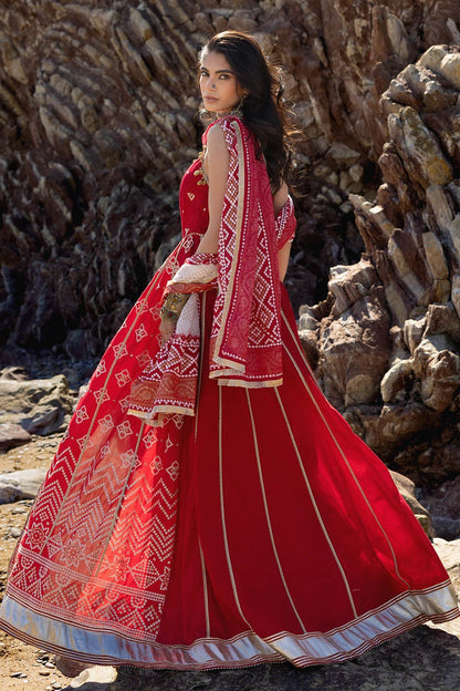 Gul Ahmed | Chunri Lawn 25 | CL-52442 XL Red Lawn