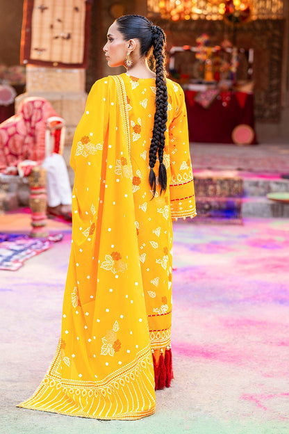 Gul Ahmed | Chunri Lawn 25 | CL-52177 A S Yellow Lawn