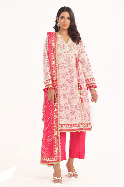 Gul Ahmed | Chunri Lawn 25 | CL-52411 A XS White Lawn