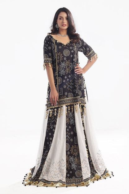 Gul Ahmed | Chunri Lawn 25 | TL-52034 XS Black Lawn