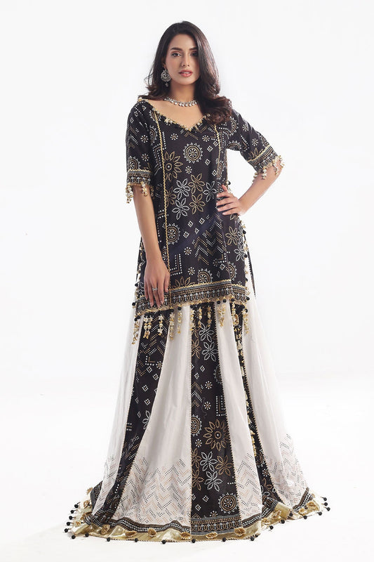 Gul Ahmed | Chunri Lawn 25 | TL-52034 XS Black Lawn
