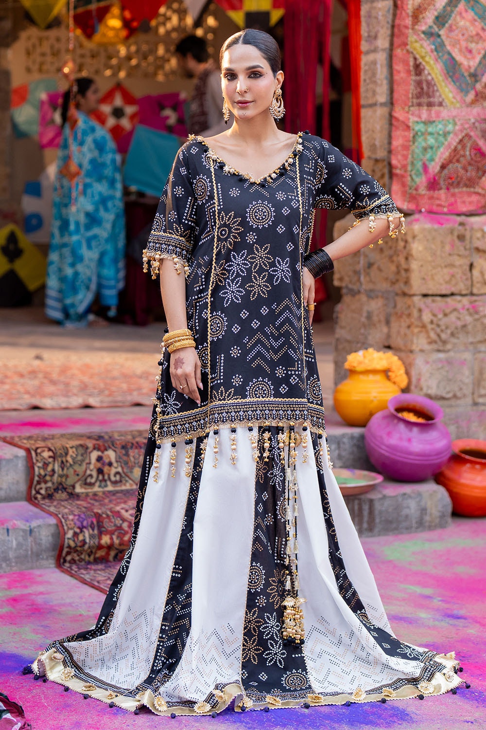 Gul Ahmed | Chunri Lawn 25 | TL-52034 XL Black Lawn
