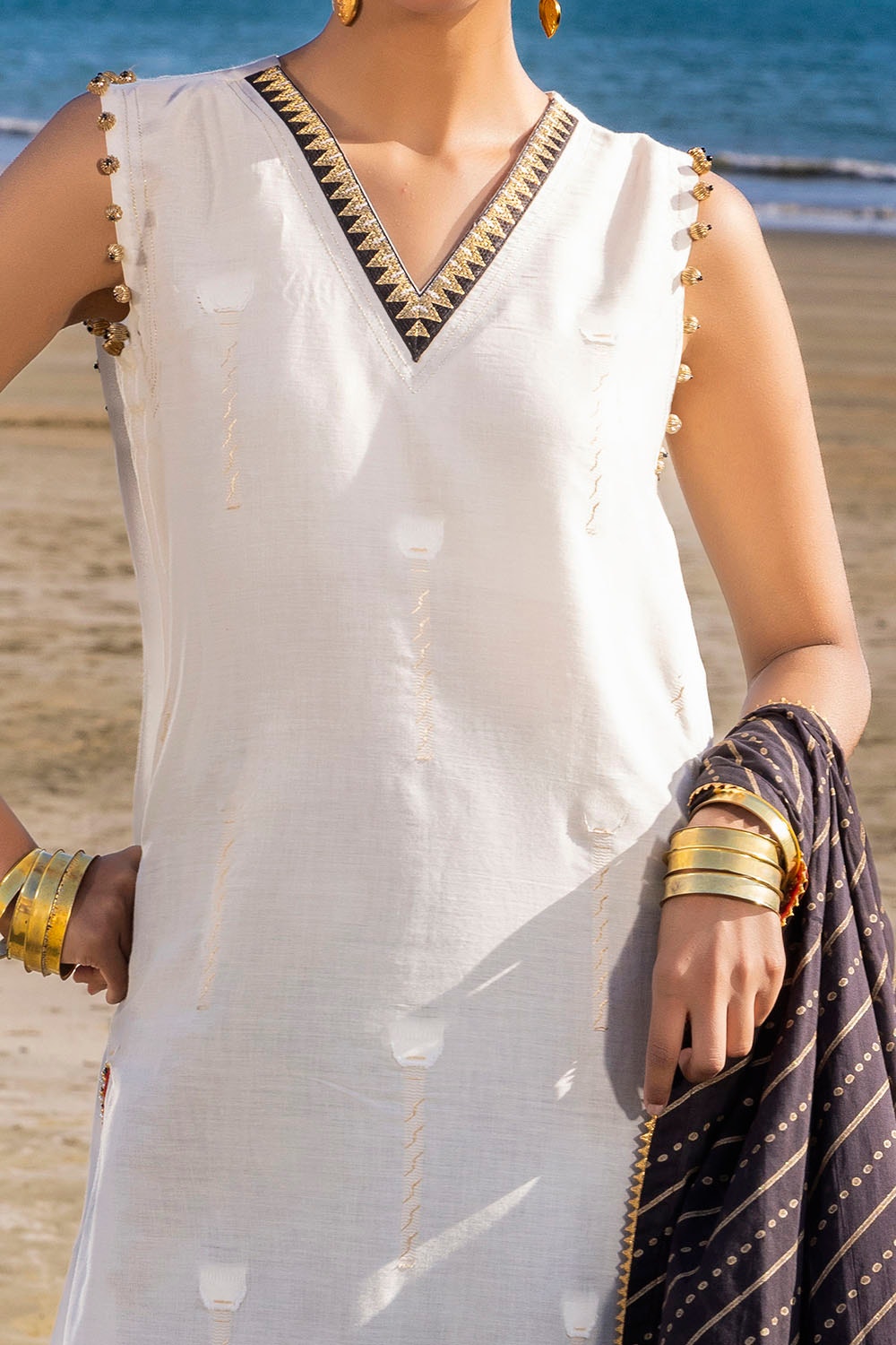 Gul Ahmed | Taara 25 | MJ-42052 M White Jacquard