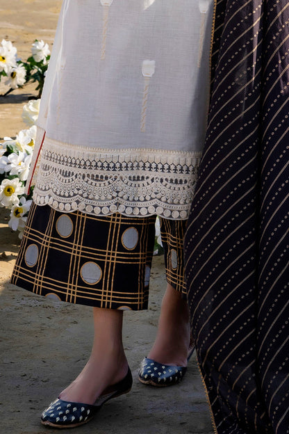 Gul Ahmed | Taara 25 | MJ-42052 Custom Size White Jacquard