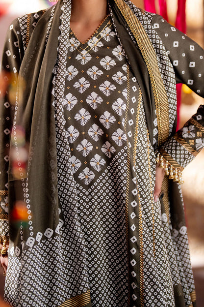 Gul Ahmed | Chunri Lawn 25 | CL-52401 B M Brown Lawn