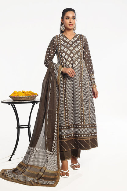 Gul Ahmed | Chunri Lawn 25 | CL-52401 B XS Brown Lawn