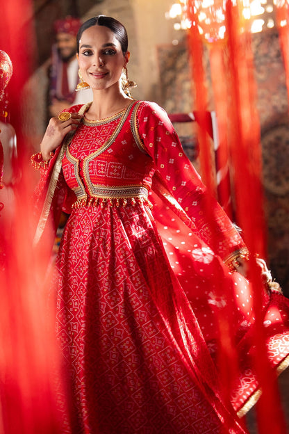 Gul Ahmed | Chunri Lawn 25 | CL-52484 B L Carrot Pink Lawn