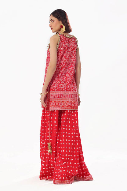 Gul Ahmed | Chunri Lawn 25 | TL-52031 S Carrot Pink Lawn