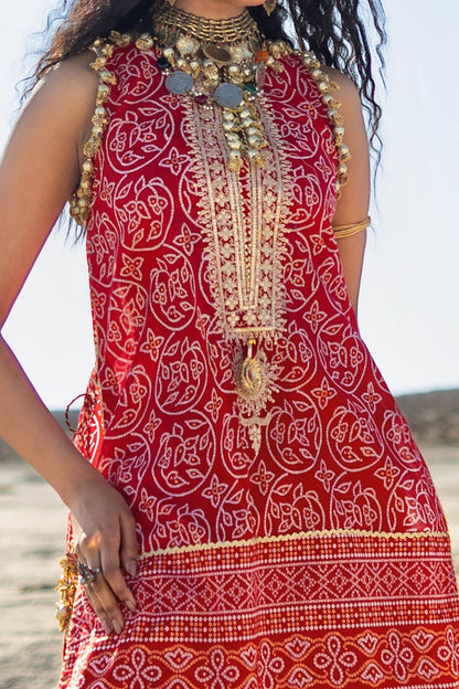 Gul Ahmed | Chunri Lawn 25 | TL-52031 L Carrot Pink Lawn