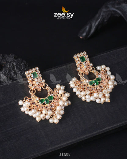 Lily Earrings Green