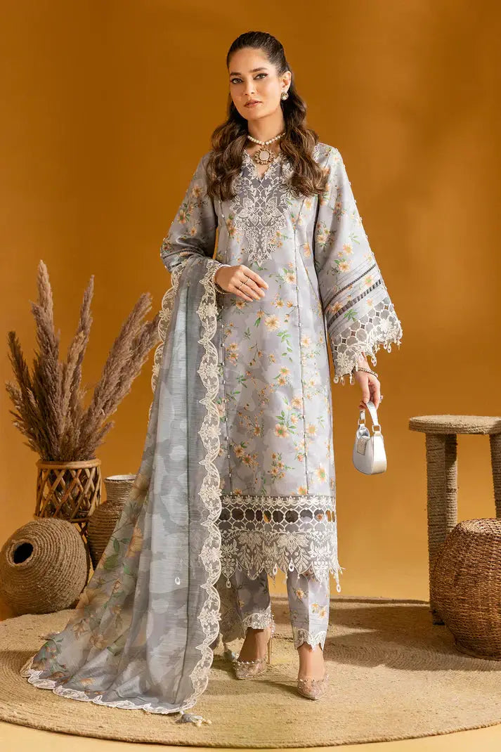 Alizeh | Maahi Embroidered Lawn | Lina - Pakistani Designer Dress - by Alizeh | Type: Luxury - 100% Original at Saira Sultan