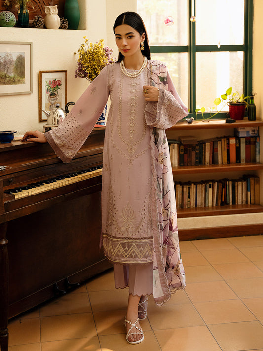Izel | Dastak Luxury Lawn | GUL XS Lilac Lawn