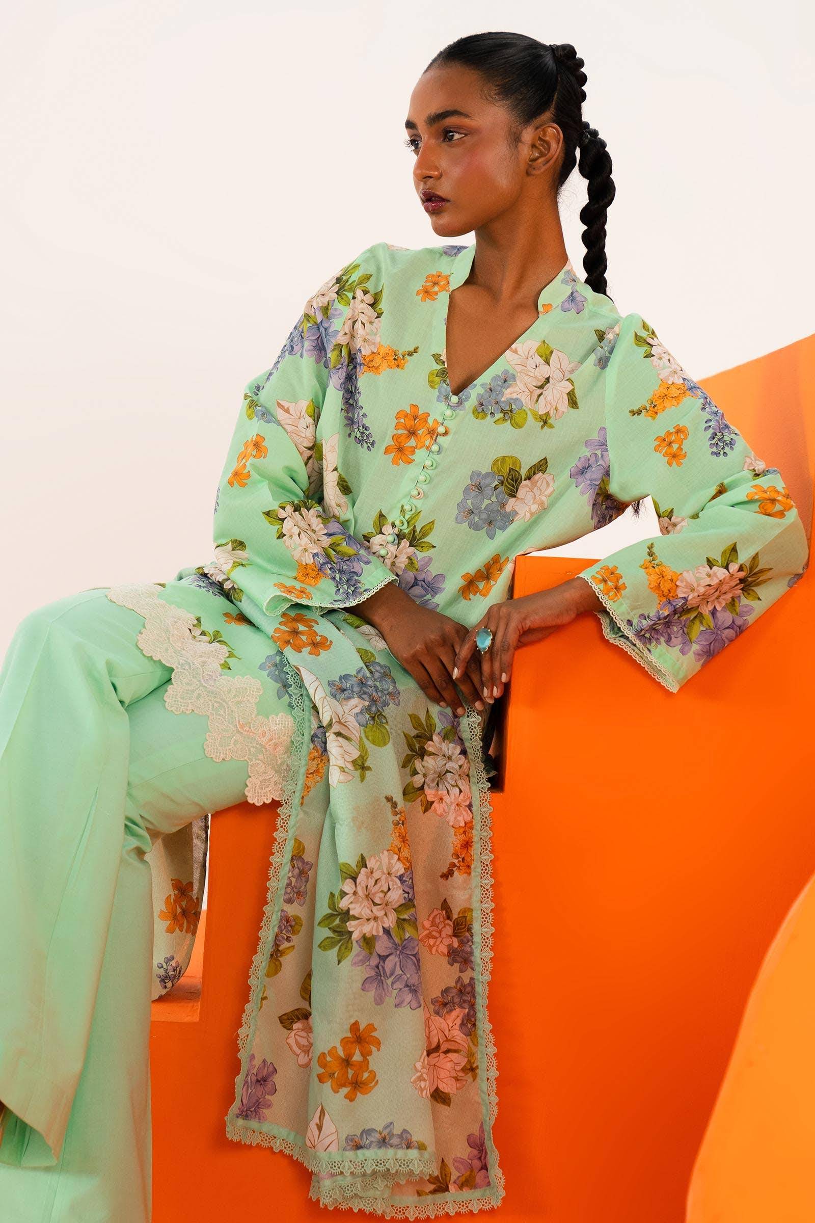 Sana Safinaz | Mahay Summer Lawn 24 | S-34 - Pakistani Designer Dress - by Sana Safinaz | Type: Luxury - 100% Original at Saira Sultan