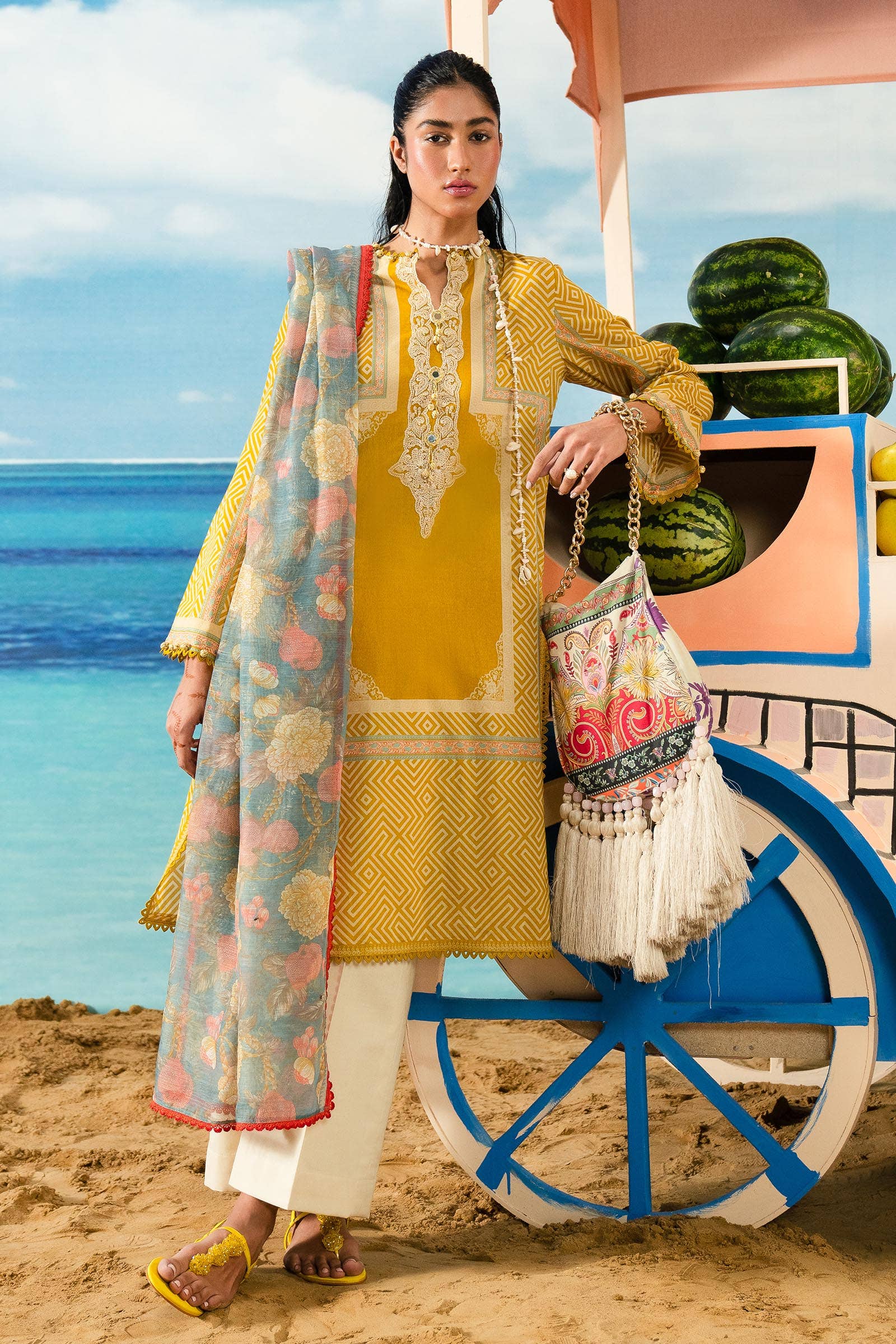 Sana Safinaz | Mahay Summer Lawn 24 | S-18 - Pakistani Designer Dress - by Sana Safinaz | Type: Luxury - 100% Original at Saira Sultan