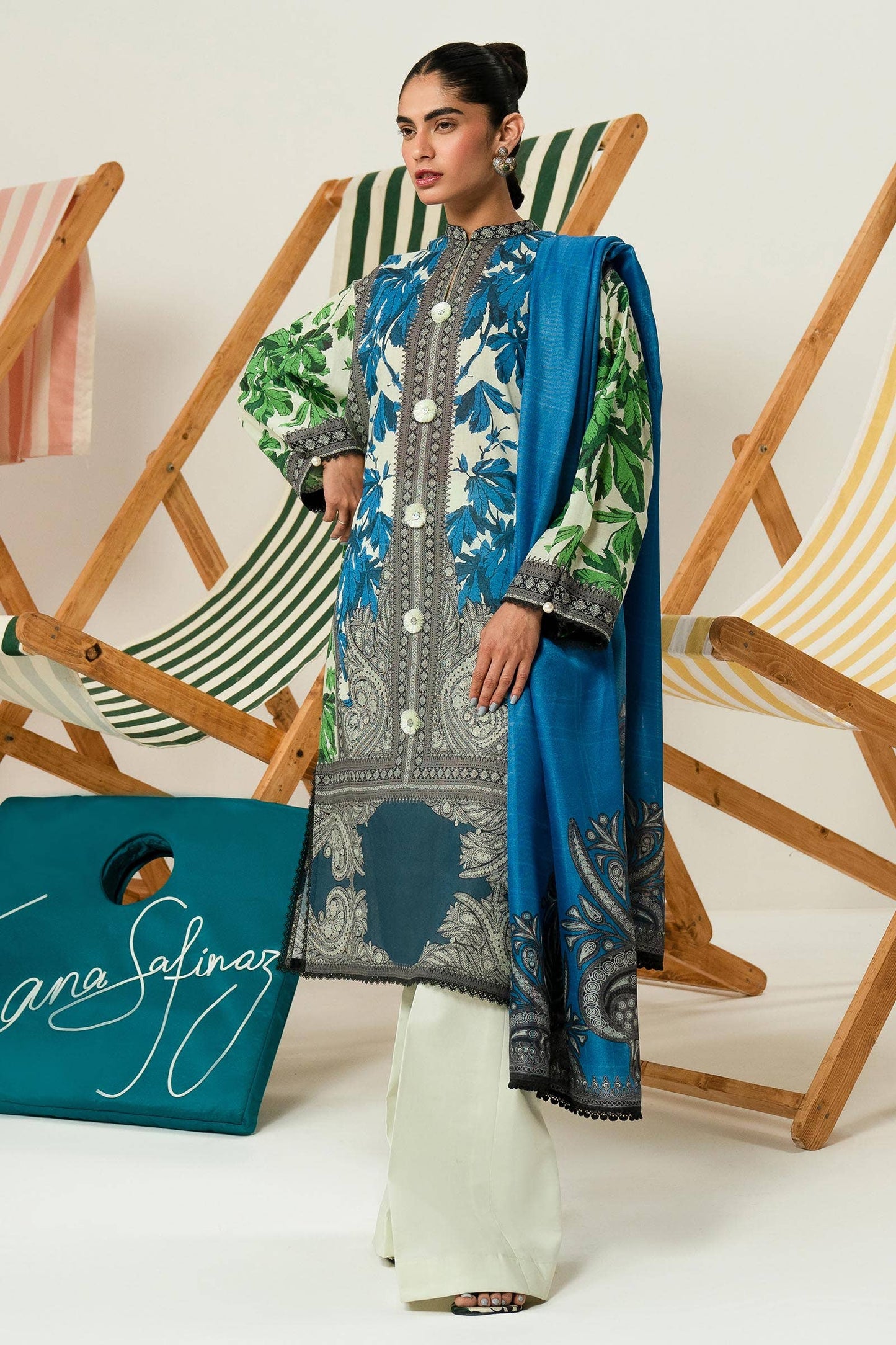 Sana Safinaz | Mahay Summer Lawn 24 | S-09 - Pakistani Designer Dress - by Sana Safinaz | Type: Luxury - 100% Original at Saira Sultan