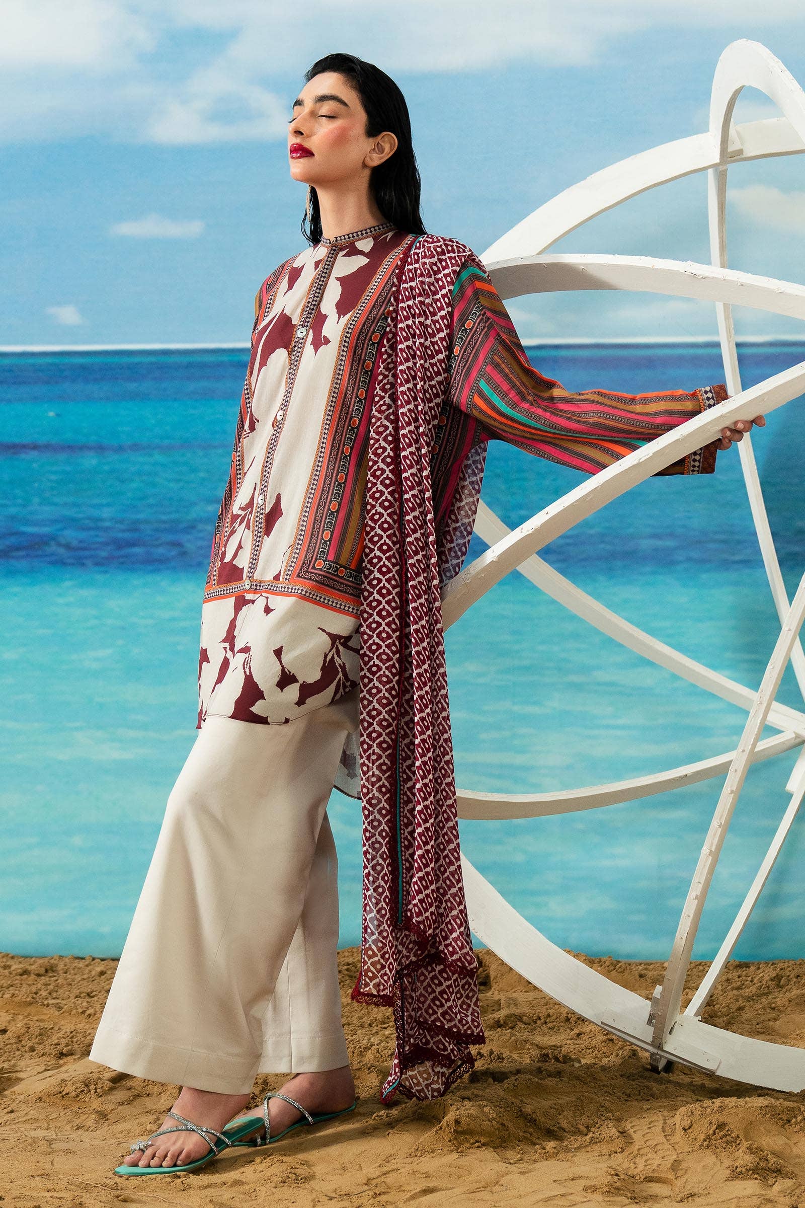 Sana Safinaz | Mahay Summer Lawn 24 | S-06 - Pakistani Designer Dress - by Sana Safinaz | Type: Luxury - 100% Original at Saira Sultan
