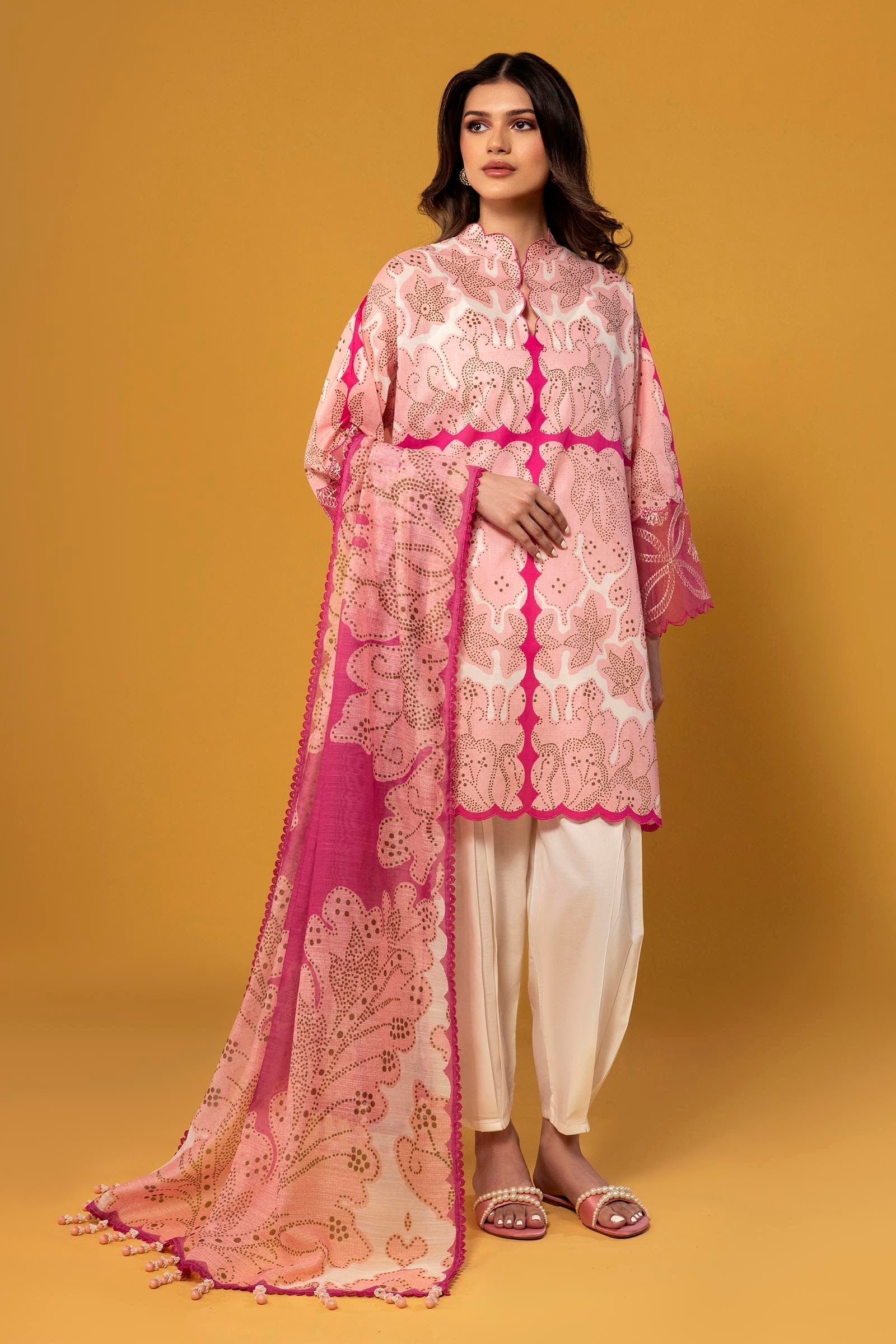 Sana Safinaz | Mahay Spring 25 | A-14 XS Ivory Lawn